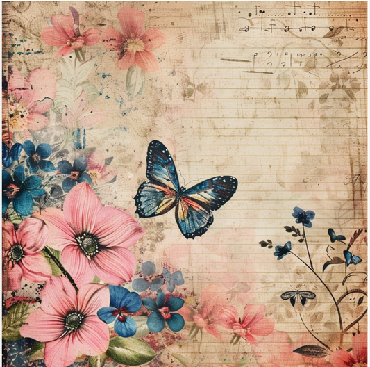 Pink and Blue Butterfly